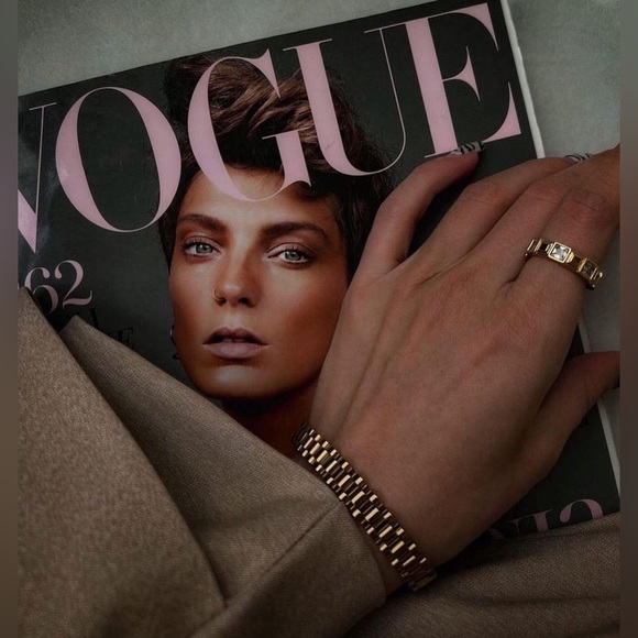 LUV AJ GOLD TIMEPIECE BRACELET WATCHLINK GORJANA MEJURI BAGATIBA 8 OTHER STORIES - Picture 1 of 15